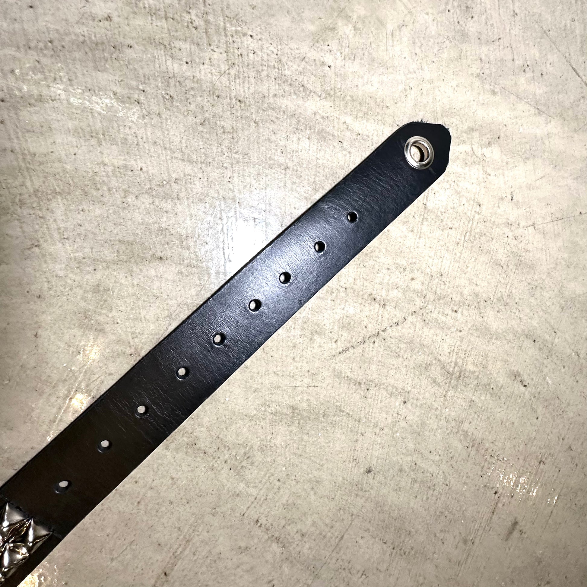 Large Handmade 2-Row Pyramid Studded Belt (Pointed Tip)