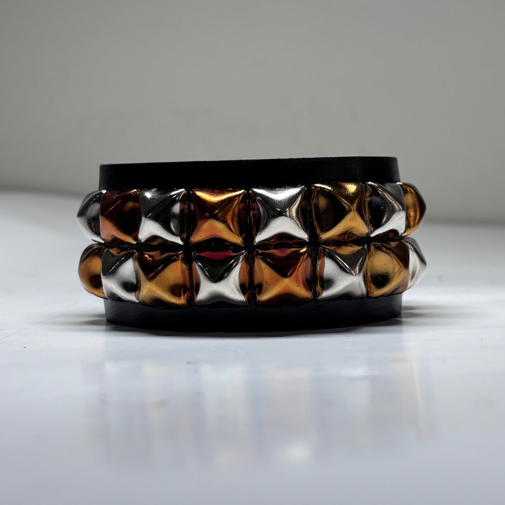 FIRE ORANGE CHROME 2 ROW CUFF
