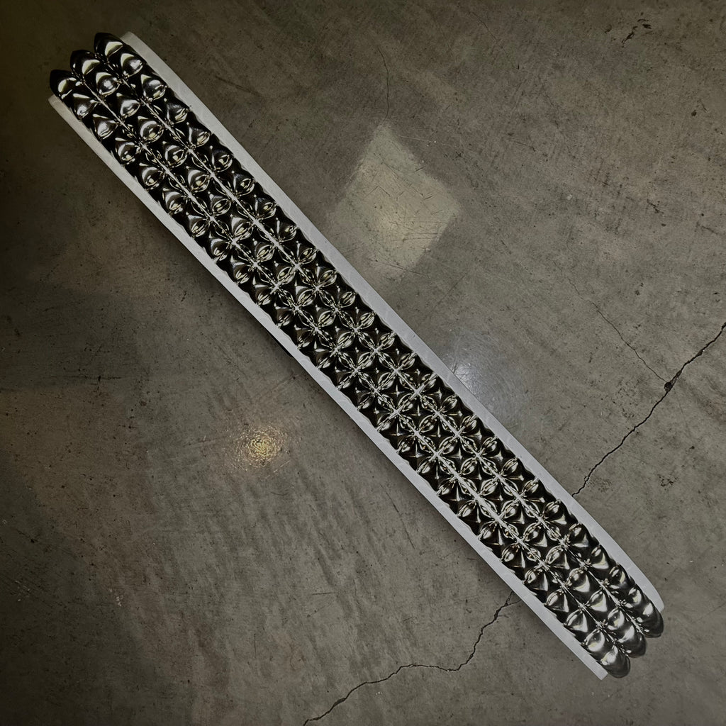 WHITE CHROME LIPSTAIN BELT