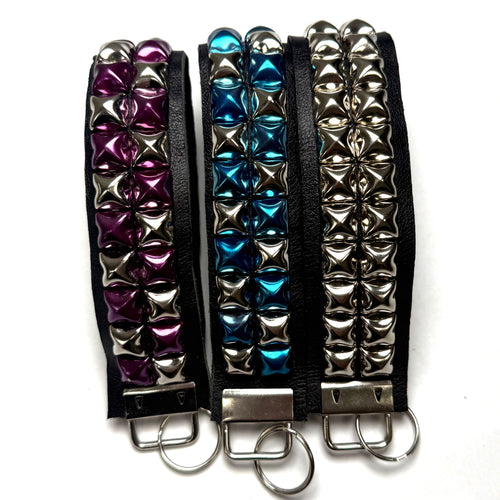 2-Row Pyramid Studded Wristlet