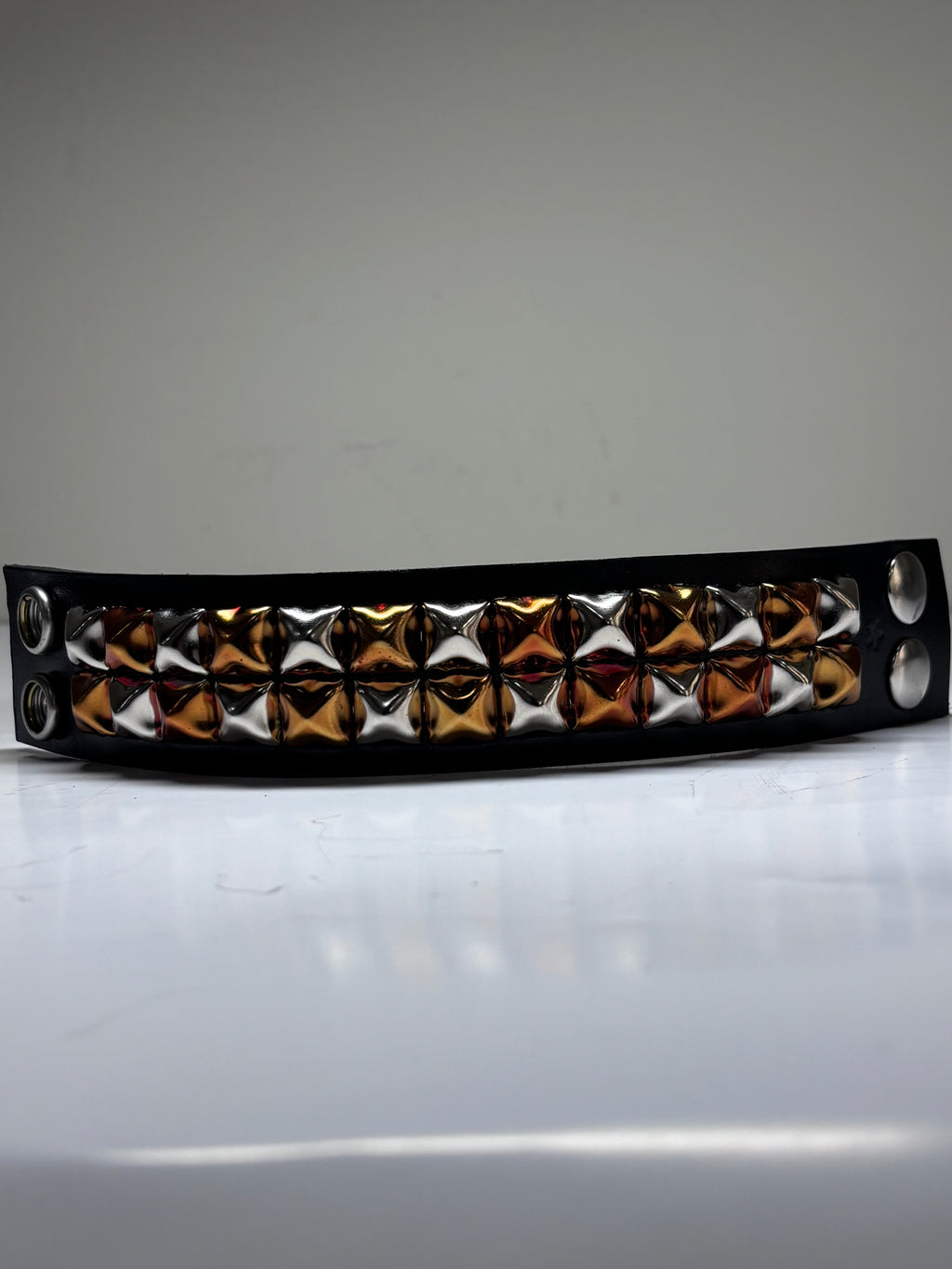 FIRE ORANGE CHROME 2 ROW CUFF