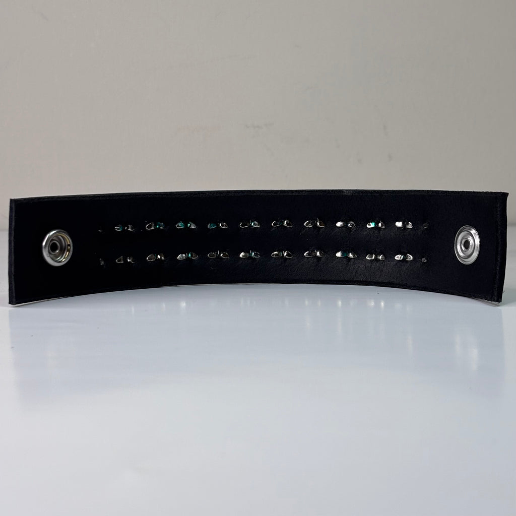 GREEN 2 ROW STUDDED CUFF