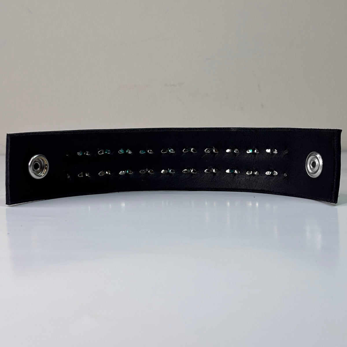 GREEN 2 ROW STUDDED CUFF