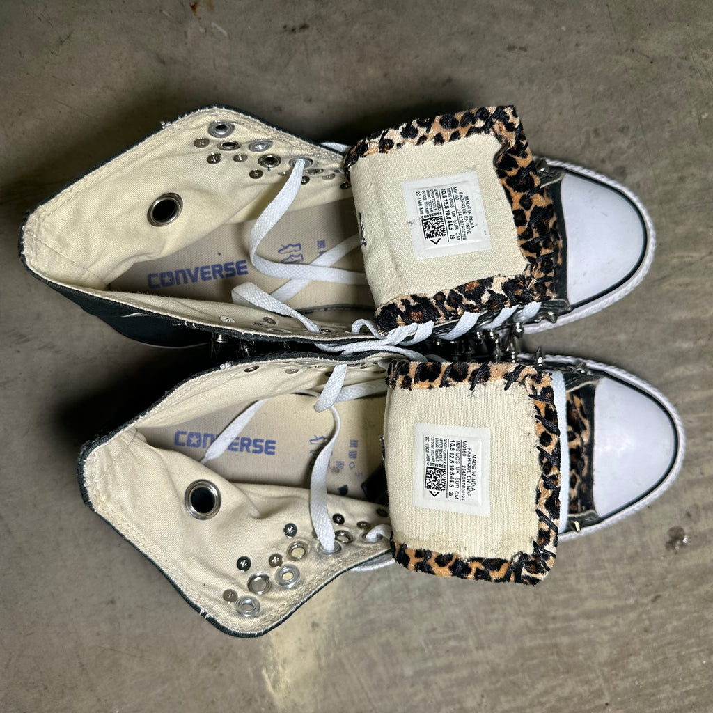 SPIKED LEOPARD CHUCKS