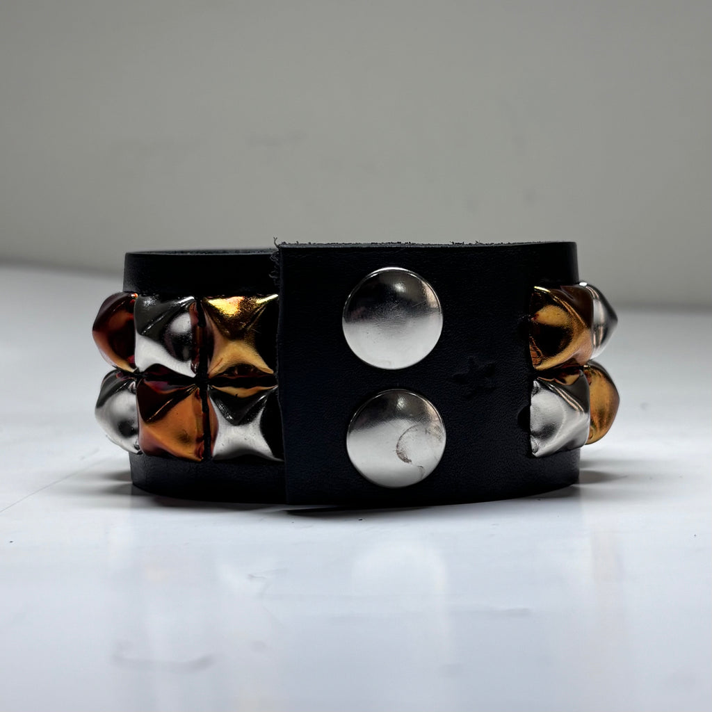 FIRE ORANGE CHROME 2 ROW CUFF