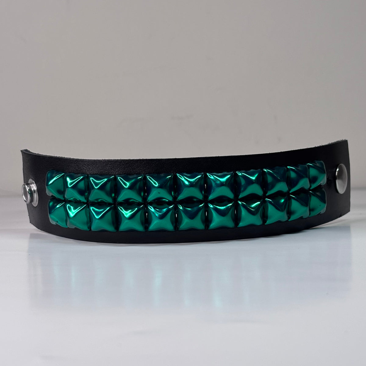 GREEN 2 ROW STUDDED CUFF