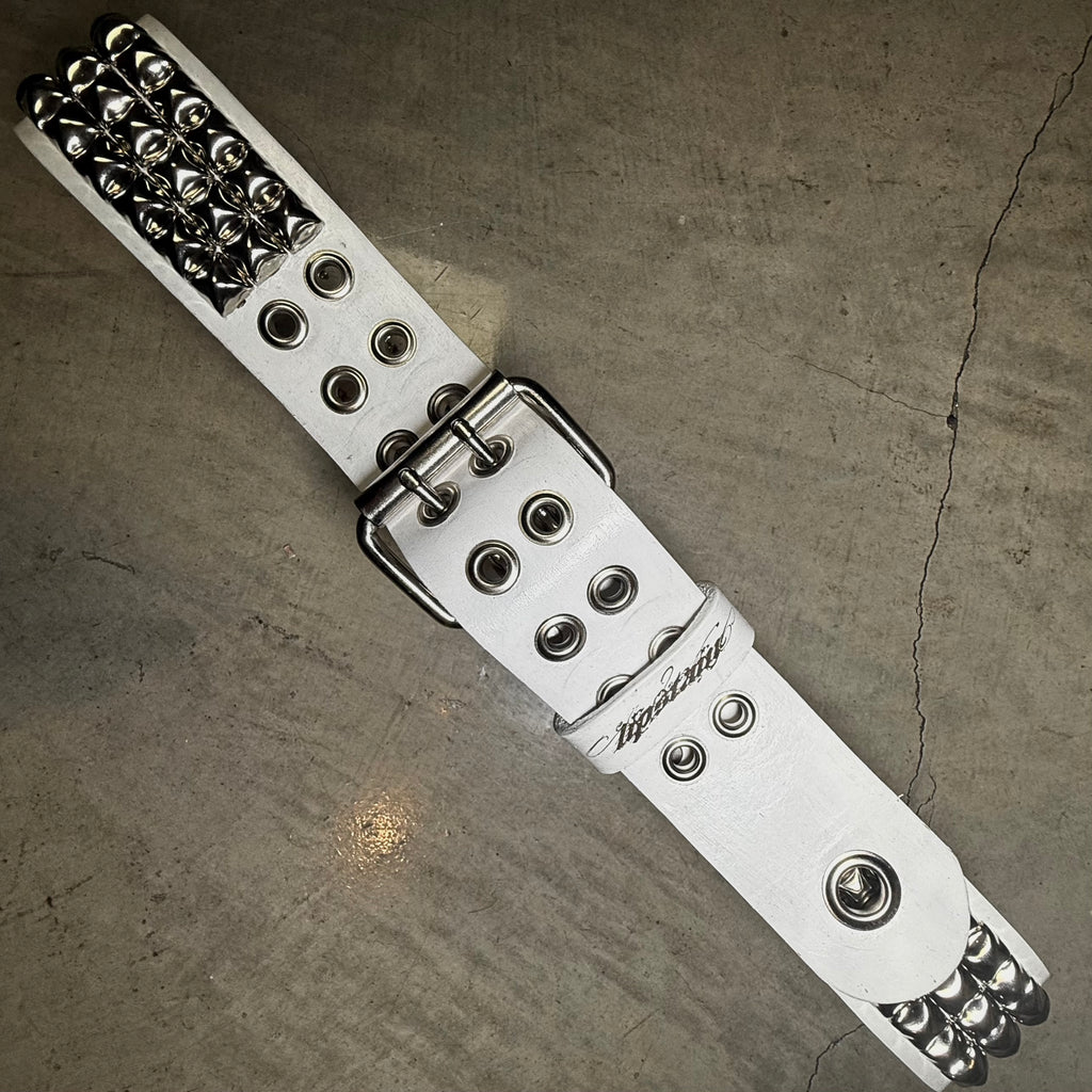 WHITE CHROME LIPSTAIN BELT