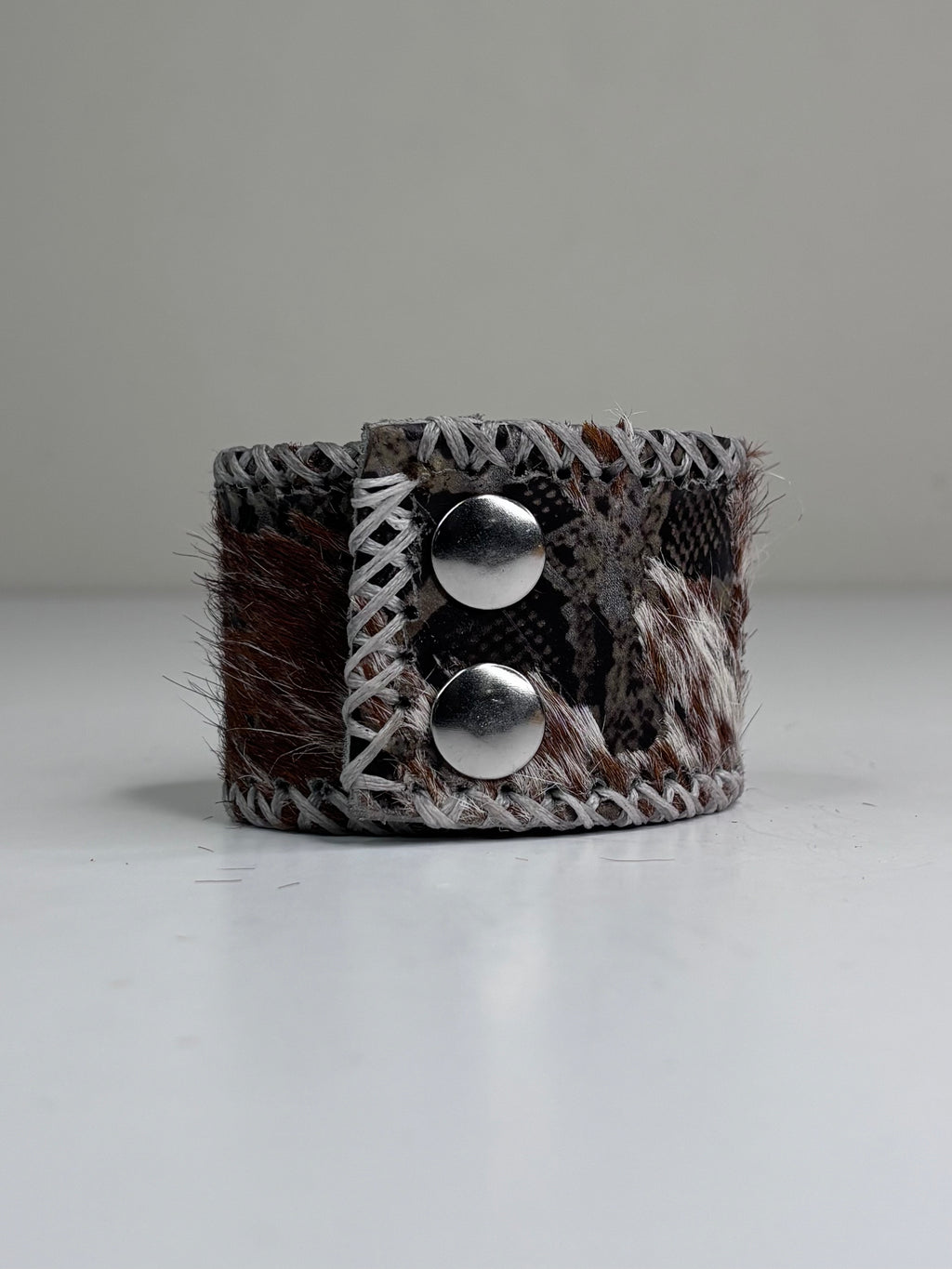 SNAKE PRINT HAIR-ON CUFF