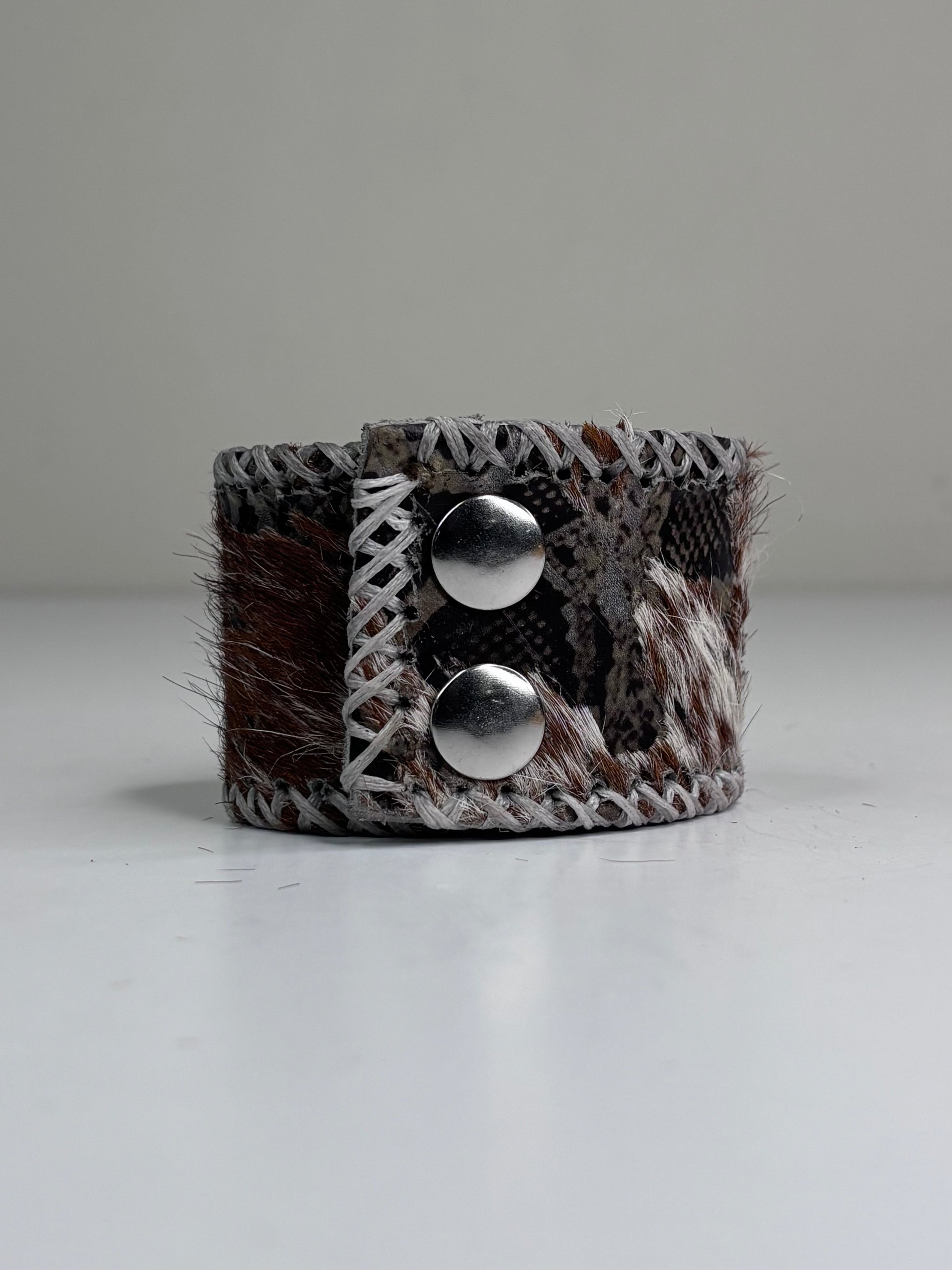 SNAKE PRINT HAIR-ON CUFF
