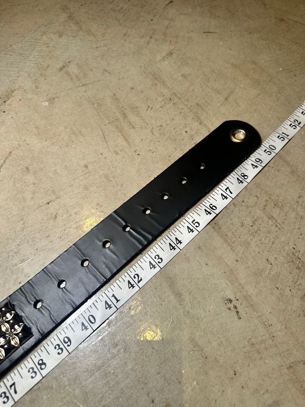 Large Handmade 3-Row Pyramid Studded belt (Single Pronged)